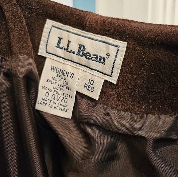 Brown genuine suede pencil skirt Size 10 - Picture 5 of 6